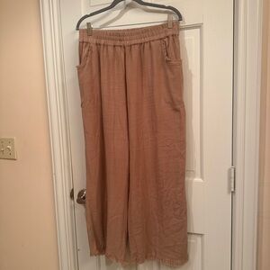Umgee Tan Elastic Waist Pants